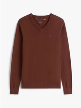 Carregar imagem no visualizador da galeria, Pulover de algodão e cashmere com decote em V