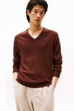 Carregar imagem no visualizador da galeria, Pulover de algodão e cashmere com decote em V