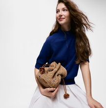 Carregar imagem no visualizador da galeria, Bucket bag pequena natural TOUS Heritage