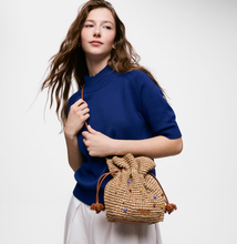 Carregar imagem no visualizador da galeria, Bucket bag pequena natural TOUS Heritage