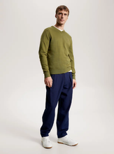 Carregar imagem no visualizador da galeria, Pulover de algodão e cashmere com decote em V