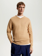 Carregar imagem no visualizador da galeria, Pulover de algodão e cashmere com decote em V