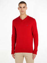 Carregar imagem no visualizador da galeria, Pulover de algodão e cashmere com decote em V