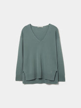 Carregar imagem no visualizador da galeria, Camisola de lã decote em V Decenio
