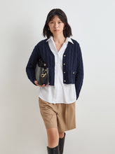 Carregar imagem no visualizador da galeria, Casaco malha entrançada Decenio