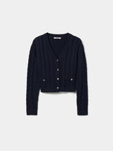 Carregar imagem no visualizador da galeria, Casaco malha entrançada Decenio