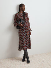 Carregar imagem no visualizador da galeria, Vestido midi estampado Decenio
