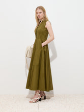 Carregar imagem no visualizador da galeria, Vestido midi evasé em algodão Decenio - Ref. D005184