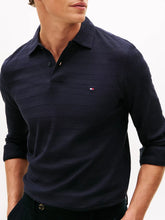 Carregar imagem no visualizador da galeria, Polo de manga comprida em espinha Tommy Hilfiger