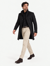 Carregar imagem no visualizador da galeria, Casaco slim-fit em tecido italiano com colarinho mandarim
