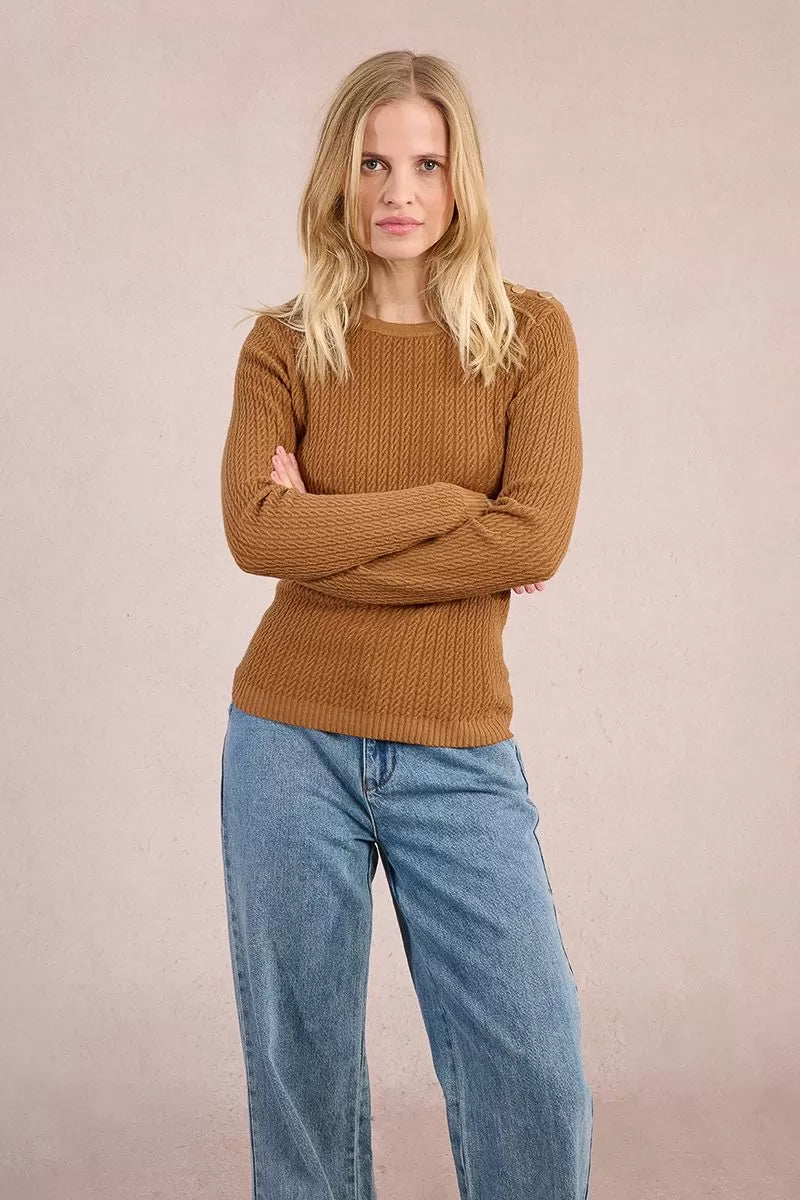 Camisola de malha trançada Molly Bracken