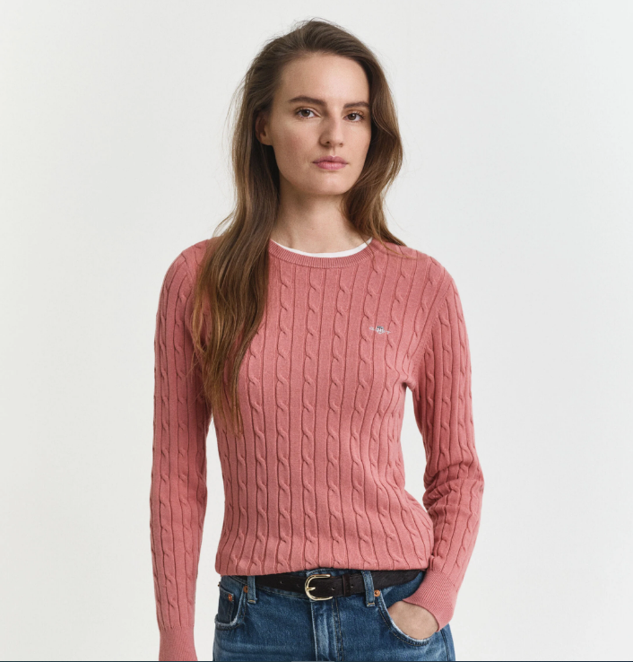 Camisola de malha entrançada