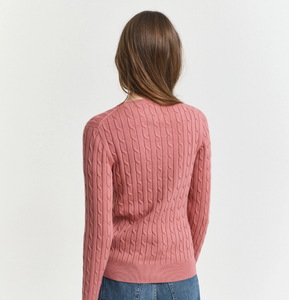 Camisola de malha entrançada