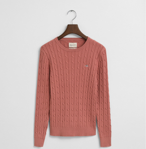Camisola de malha entrançada