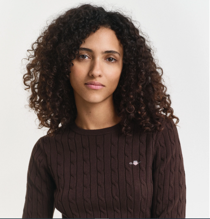 Camisola de malha entrançada
