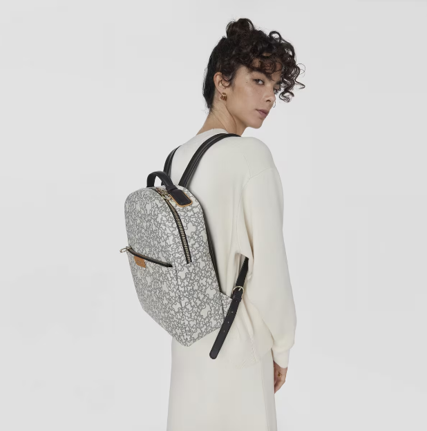 Mochila K Mini Beige-Negro Tous