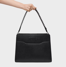 Carregar imagem no visualizador da galeria, Shopper média preta Audree Saffiano Tous
