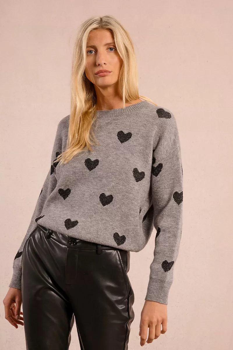 Camisola com estampa de coração Molly Bracken