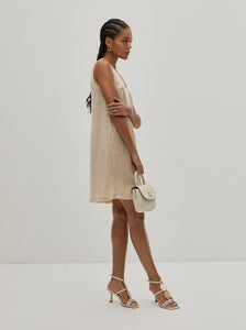 Vestido curto de lantejoulas Decénio