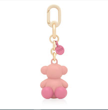 Carregar imagem no visualizador da galeria, Porta-chaves metal rosa-escuro e dourado Bold Bear
