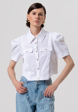 Carregar imagem no visualizador da galeria, Camisa cropped de popeline Fracomina - Ref. FR26ST6028W83301
