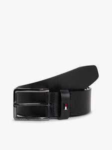 Cinto de couro com bandeira esmaltada Tommy Hilfiger