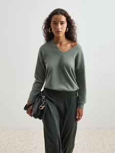 Camisola de lã decote em V Decenio