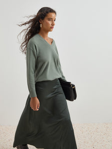 Camisola de lã decote em V Decenio