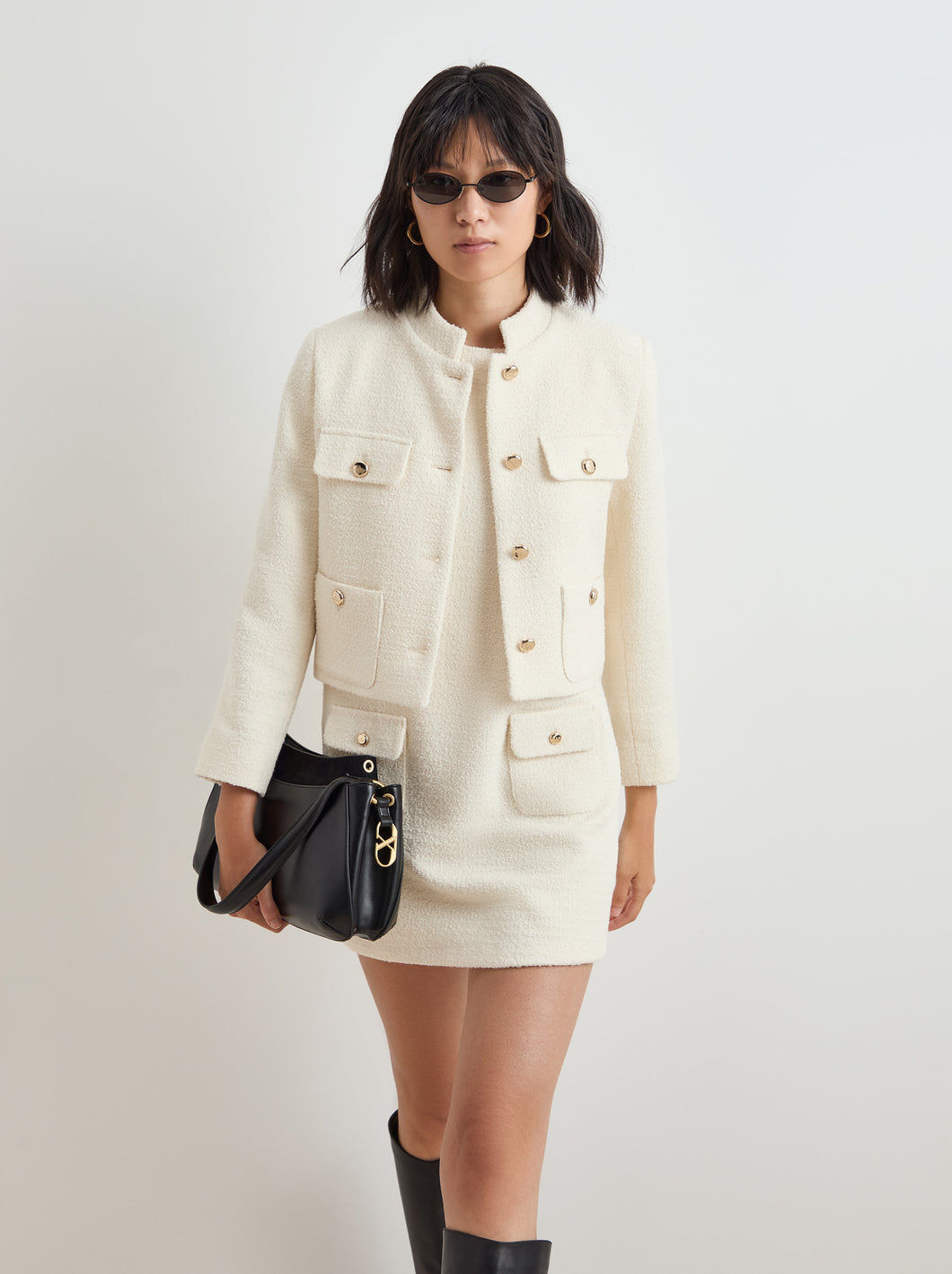 Casaco tweed curto Decenio