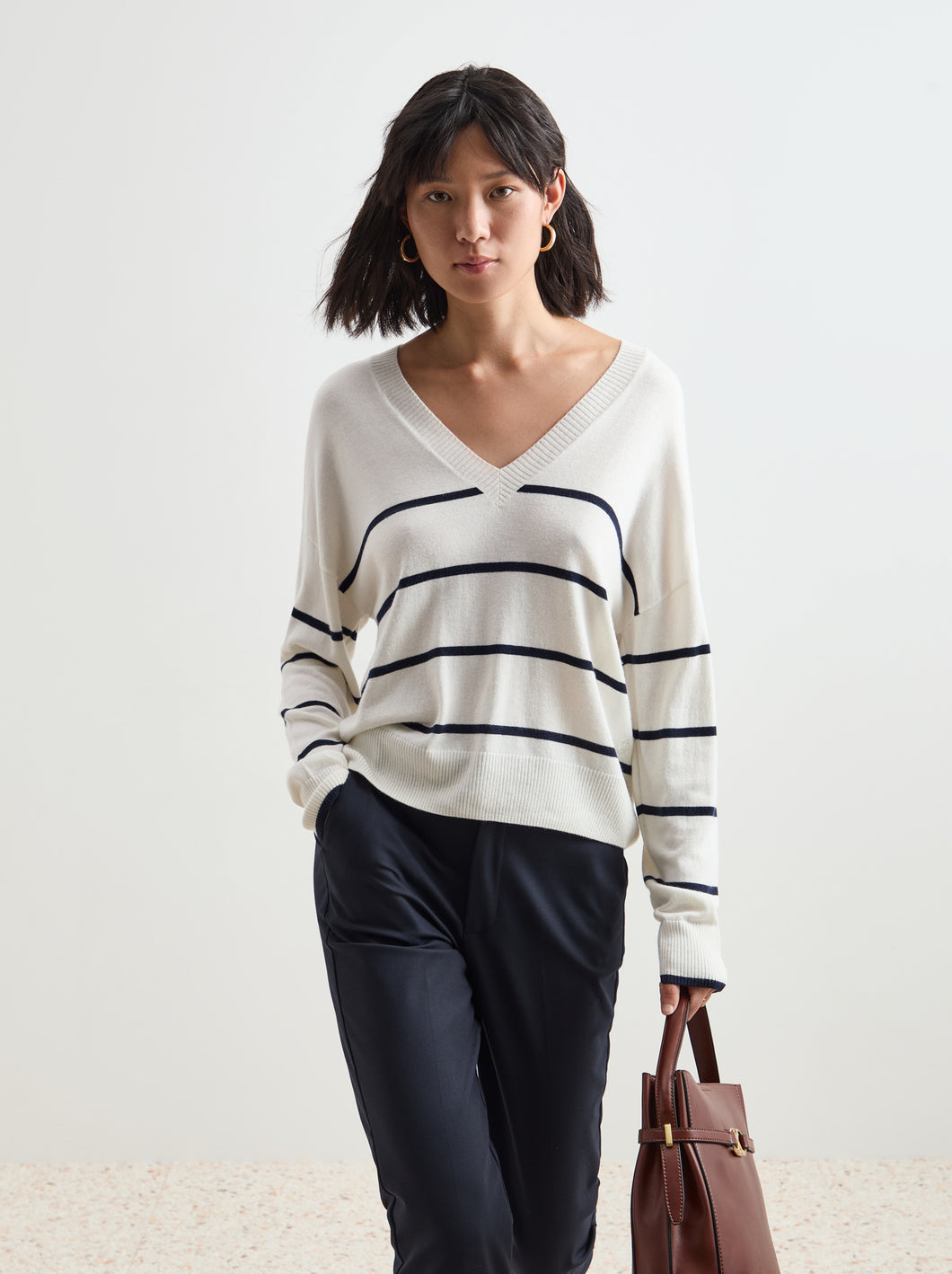 Camisola de malha às riscas Decenio