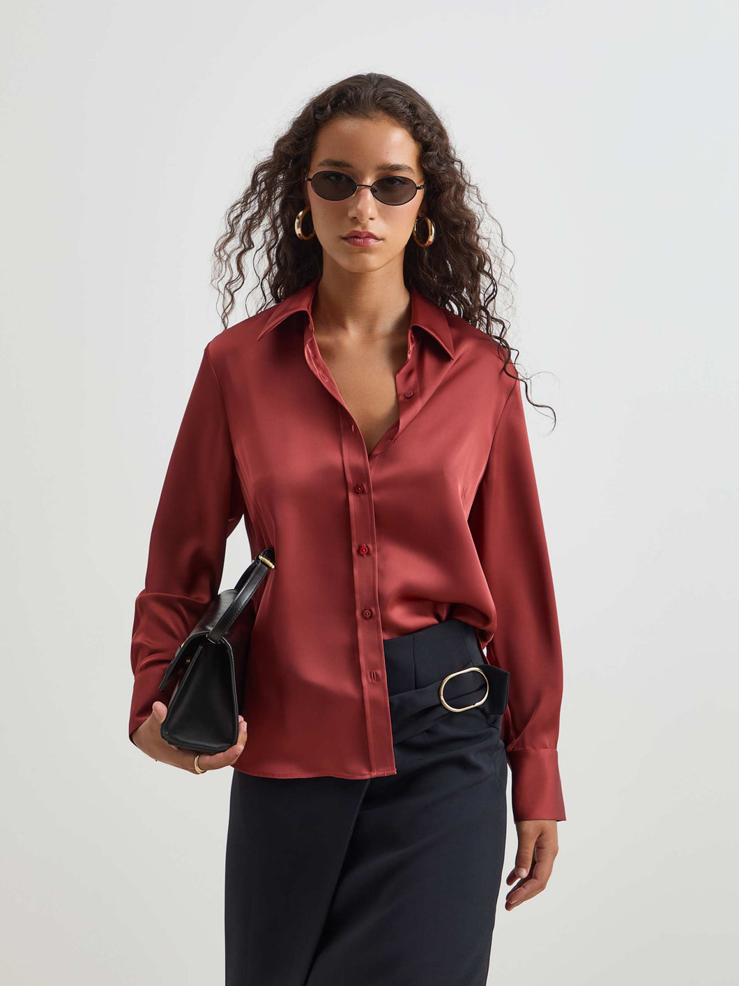 Camisa fluida acetinada Decenio