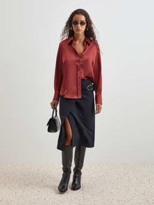 Camisa fluida acetinada Decenio