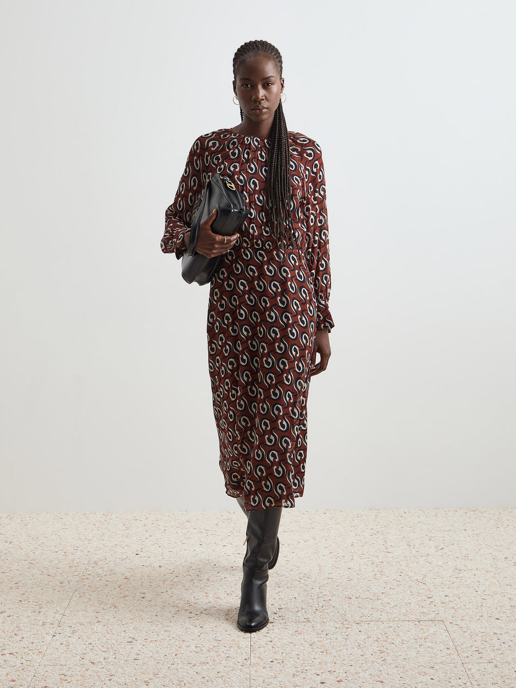 Vestido midi estampado Decenio