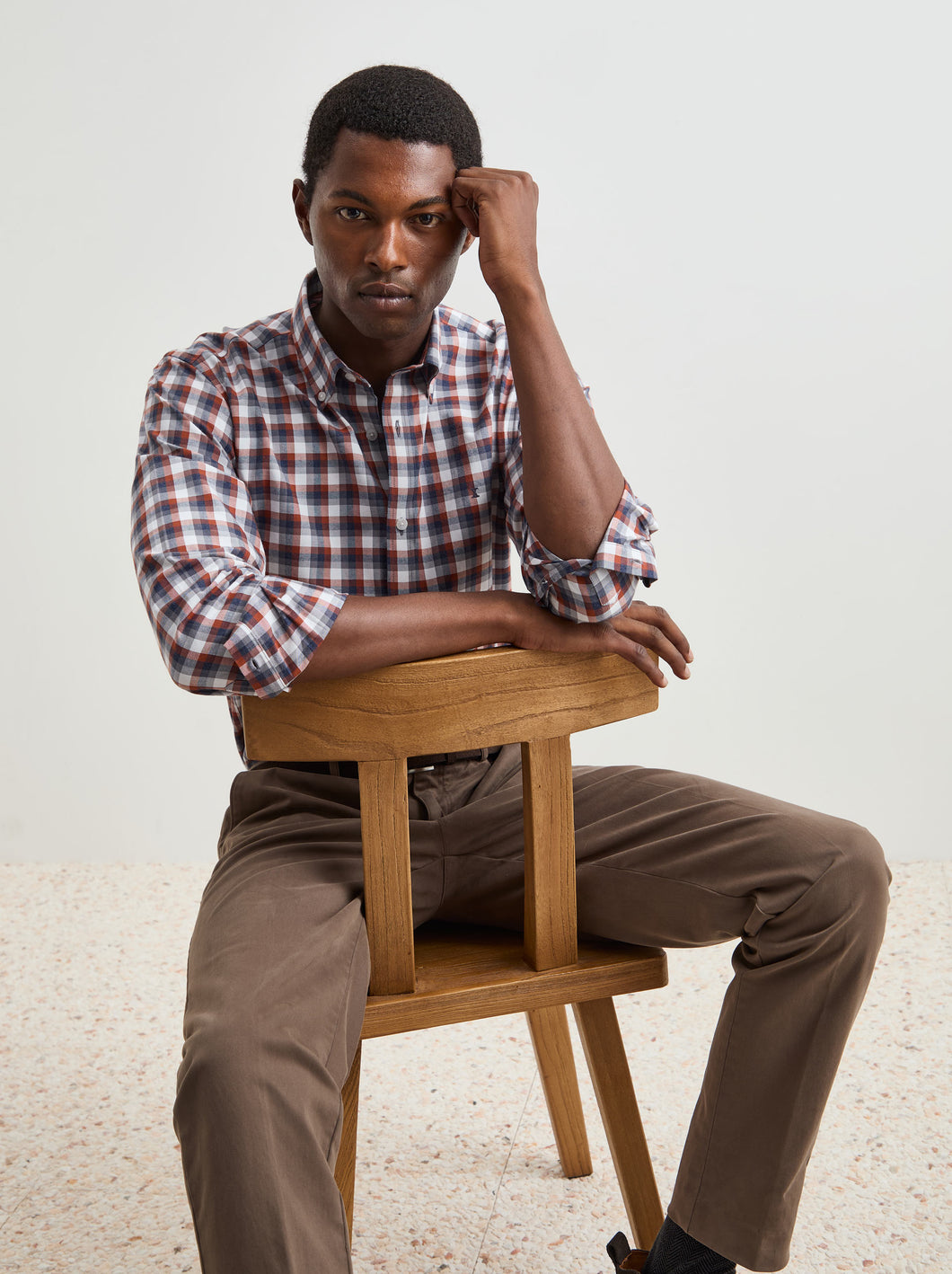 Camisa regular fit ao xadrez Decenio