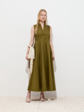 Carregar imagem no visualizador da galeria, Vestido midi evasé em algodão Decenio - Ref. D005184
