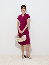 Carregar imagem no visualizador da galeria, Vestido midi trespassado Decenio - Ref. D005437
