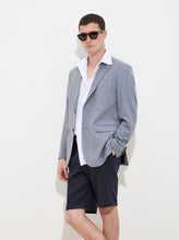 Carregar imagem no visualizador da galeria, Blazer regular fit micropadrão xadrez
