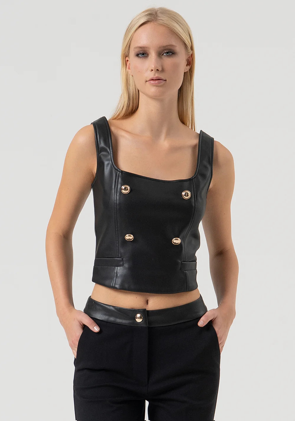 Colete eco-pele Fracomina