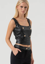 Carregar imagem no visualizador da galeria, Colete eco-pele Fracomina
