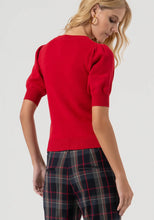 Carregar imagem no visualizador da galeria, Camisola slim fit com mangas curtas balão Fracomina
