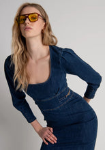 Carregar imagem no visualizador da galeria, Vestido slim fit de comprimento midi
