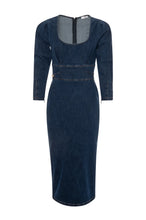 Carregar imagem no visualizador da galeria, Vestido slim fit de comprimento midi
