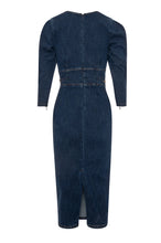 Carregar imagem no visualizador da galeria, Vestido slim fit de comprimento midi
