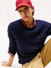 Carregar imagem no visualizador da galeria, Camisola de malha trançada em pura lã Tommy Hilfiger
