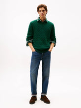 Carregar imagem no visualizador da galeria, Camisola de malha trançada em pura lã Tommy Hilfiger
