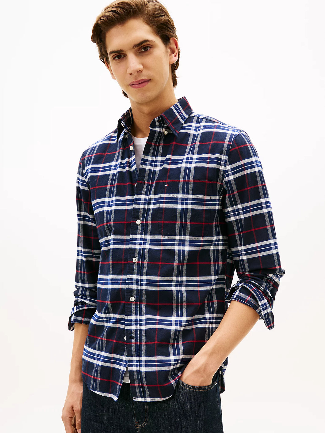 Camisa Oxford modelo regular Tommy Hilfiger