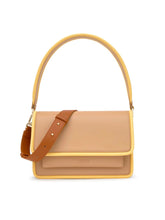 Carregar imagem no visualizador da galeria, Bandolera média Audree Pipings cor areia
