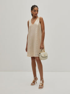 Vestido curto de lantejoulas Decénio